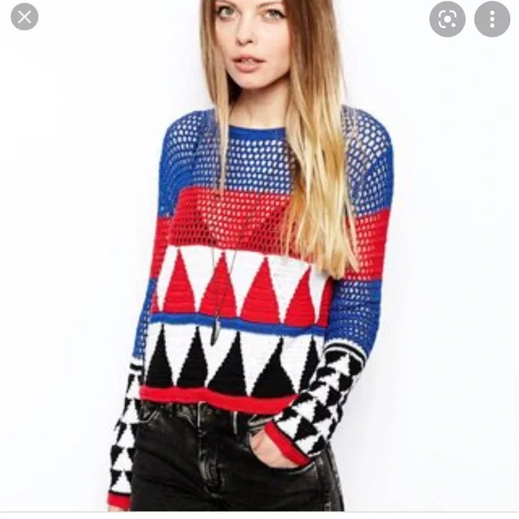 ASOS crochet top 8 preowned - Picture 1 of 15